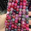 Ventas Directas de Fábrica Patrón de Dragón Ágata Redondo Perlas de Ágata Explotada Colorido Ágata Escama de Dragón Perlas Semi-Terminadas Joyería DIY