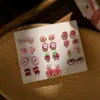 Conjunto de Brincos de Fábrica Atacado Transmissão ao Vivo Venda Quente Várias Cores de Brincos de Flor Coração Brincos de Coração Fofos Menina Barraca