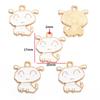 DIY Goteo de Aceite Aleación Accesorios de Joyería Dibujos Animados Mascota Cachorro Colgante Pulsera Llavero Colgante Decorativo W405