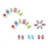 Uñas Postizas Frescas Estilo Playa Macarrón Mezcla Multicolor Combinable Diseño de Estrella de Mar Pez Pequeño Flor Manicura Uñas Postizas Venta al por Mayor