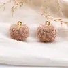 Cuentas de Bolas de Lana de Cordero Sintética de 15 mm Colgante de Bola de Felpa Esponjosa Accesorios para Joyería DIY Accesorios para el Cabello Materiales para Pendientes