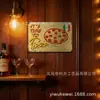 Artesanía metálica creativa placa metálica temática de pizza y papas fritas placa de hojalata decorativa personalizada pintura de hierro
