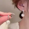 Presilhas de Orelha Estilo Coreano Sem Furo, Brincos com Design Estiloso para Mulheres, Presilhas de Osso da Orelha com Borboleta e Pérola de Franja Longa, Alto Padrão