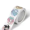Pegatinas de Niña Kuromi Pegatinas de Dibujos Animados Infantiles para Diario Pegatinas de Juguete Decoración de Recompensa y Elogio para Jardín de Infancia Rollo