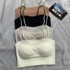 Camisola de Gofre y Burbujas Sin Costuras Estilo Coreano Más Vendida Top sin Mangas Dulce Anti-Exposición Cómoda Versátil Camisola Blanca
