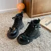 Botas Martin lisas para niños, nueva colección otoño/invierno 2026, estilo retro con adornos de perlas y moños, botines para niñas