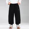 Vale do Vento 2026 Outono Novo Confortável Versátil Infantil Costura Contrastante Letra Calça Esportiva Meninos Primavera Outono Calças Jogger