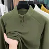 Outono/Inverno 2026 Nova Moda Elegante Gola Alta Casual Versátil Cor Sólida Moletom Masculino Manga Longa Camada Base Tendência