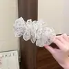 Pinza de plátano de malla floral estilo coreano, elegante y versátil, adecuada para coletas, nuevo accesorio para el cabello para la parte posterior de la cabeza