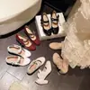 2026 Nuevo Estilo de Verano Impresionantemente Hermosos y Cómodos Zapatos Mary Jane, Versátiles de Estilo Francés Tacón Grueso Moño Zapatos de Tacón Alto Brillantes Individuales