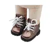 Botas de zapatos de cuero para muñeca de algodón de 20 cm zapatos de juguete para muñeca EXO de 14 pulgadas Botas Martin combinación de colores 5.5*2.5cm