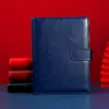 Ventas Directas de Fábrica Oficina de Negocios Cuaderno de Imitación de Cuero con Hebilla Libro de Hojas Sueltas Bloc de Notas de PU Libro de Registro de Cuero para Conferencias Personalización