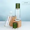 Botella de vidrio cosmética diaria 100ml 150ml 200ml botella de tónico tapón interior tapa de rosca botella de agua de esencia empaque