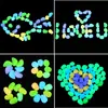 250 Peças de Pedras Artificiais Luminosas de Tamanho Pequeno 5 para Decoração de Vaso, Plantas em Vasos, Pedras que Brilham para Paisagismo de Aquário, Pedrinhas Fluorescentes