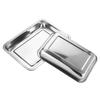 Tina de Acero Inoxidable Tina Rectangular para Verduras Tina Cuadrada Doméstica de Cocina Plato Cuadrado para Platos Fríos Tina para Exhibir Verduras Estofadas Comercial