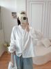 Outono 2025 Roupas Literárias Desenho Animado Bordado Fio Dupla Camada Cardigan Feminino Camisa Manga Longa Top Atacado Tendência