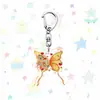 Novo Chaveiro Acrílico My Little Pony Estilo Borboleta com Pingente Pequeno de Fluttershy, Rainbow Dash, Pinkie Pie, Rarity, Twilight Sparkle