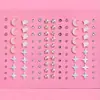 Adesivos de strass coloridos para festa, maquiagem dopamina, adesivos para o rosto de festival de música, adesivos de material DIY de maquiagem com suporte de strass brilhante