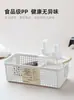 Cesta de Almacenamiento de Plástico Directo de Fábrica Simple para el Hogar con Asas Dobles Nueva Cesta de Almacenamiento Rectangular Vacía
