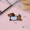 Pegatinas de tela autoadhesivas bordadas por computadora sin costura lindo perro salchicha accesorios para ropa de mascota de dibujos animados decoración al por mayor