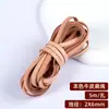 Corda de Couro de Vaca 3mm Redonda Ponta Plana Corda DIY Feito à Mão Corda de Couro de Vaca Corda de Camurça Corda de Pele de Veado Atacado