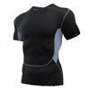 Camiseta Esportiva de Manga Curta Alta Elasticidade Justa Secagem Rápida para Corrida Fitness Treinamento Calças de Compressão Masculinas Roupas de Treino Elásticas Transfronteiriça