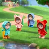 Micropaisaje Lindo Impermeable Paraguas Pareja Niños y Niñas Jardinería Decoraciones DIY Accesorios Coche Escritorio Pequeños Adornos