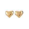 Los pendientes lisos de amor no se decoloran, la lección básica combina con todo, los pendientes tridimensionales simples, los pendientes de diseño de nicho de temperamento de moda