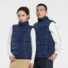 Colete de algodão com enchimento de plumas de inverno para atividades ao ar livre, novo colete masculino e feminino, espessado, quente, com logotipo bordado estampado