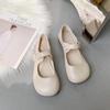 Lindos zapatos Mary Jane de piel suave para mujer al por mayor nuevos zapatos de piel pequeños de color rosa suave francés de boca baja suela suave zapatos de bebé