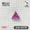Brinco Stud Triângulo de Zircônia Multicor Simples Liga de Titânio Grau de Implante Joia para Piercing de Hélice Piercing Labial Piercing de Orelha