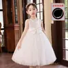 Vestido de Princesa para Meninas, Roupa para Apresentação de Piano Infantil, Vestido de Aniversário, Vestido de Daminha de Casamento, Conjunto de Vestido Novo Estilo para Meninas Pequenas
