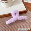 Corea del Sur marrón leche 13cm accesorios para el cabello placa cruzada pinza para el pelo grande clip de pelo de felpa de conejo imitación pinza para el pelo