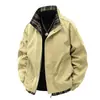 Chaqueta casual de retazos a cuadros con bloques de color transfronteriza para hombre, estilo montaña para primavera/otoño 2026, ropa de trabajo para exteriores, camisa jacket de corte holgado