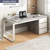 Mesa de Escritorio para Computadora de Escritorio Simple para el Hogar Estudiante Escritorio de Escritura con Cajones Escritorio de Escritura para Dormitorio Escritorio de Almacenamiento para Oficina