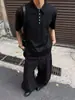 Camiseta de Manga Corta de Verano para Hombre con Cuello, Polo Estilo Negocios, Color Sólido Gris, Camisa Sencilla con Cuello, Fabricante Directo