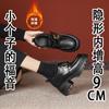 9lm mocassins femininos primavera 2024 novos sapatos de altura pequena escondida sapatos de couro de fundo grosso estilo britânico marrom