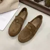 Versión de cuero suave~ Suela suave retro casual versátil mocasines planos slip-on zapatos perezosos para ir al trabajo zapatos sencillos zapatos para conducir