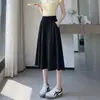 Elegante Cinza Tencel Sete- Calça-Saia Feminina 2026 Novo Verão Fina Casual Versátil para o Trabalho Calça-Saia de Seda Gelada Wide-Leg