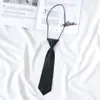 Corbata Jk Jardín de Infancia Niños y Niñas Corta Rojo Puntos Pollos Camisa de Estudiante Uniforme Rayas Perezoso Sin Golpes Accesorios