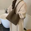 Bolso de Hombro Retro Estilo Coreano Escarchado de Gran Capacidad para Mujer 2025 Otoño Moda Simple de Gama Alta Bolso de Axila para Suegra