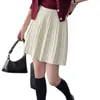 Versátil Falda Corta Plisada de Punto para Mujer, Nueva Falda de Paraguas Acorchada Gruesa Otoño/Invierno 2026, Falda Media Adelgazante de Cintura Alta, Moderna