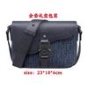 Bolsa Nueva de Hombre para Primavera y Verano Bolso tipo Silla de Montar Piel de Vaca Bolso de Cartero Lona Bolso con Solapa Moda Europea y Americana Bolso de Hombro Cruzado de Negocios