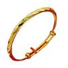 Pulsera de gypsophila de vientre redondo de oro de arena de Vietnam, latón chapado en oro, pulsera de gypsophila push-pull, pulsera de imitación de oro, venta al por mayor de joyería