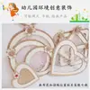 Materiais Decorativos Ecológicos para Jardim de Infância DIY Artesanal Corda de Cânhamo Pingente de Madeira Linho Retrô Pingente Decorativo de Parede Pingente
