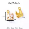 Accesorios estilo chino Chapados en oro Cuentas espaciadoras Pulsera hecha a mano para DIY Cadena para teléfono Color del Dios de la Riqueza Amarillo Colgante de la fortuna que conserva el color Agujero grande Venta al por mayor