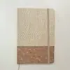 Cuaderno de Empalme de Tejido de Corcho Transfronterizo Logo Imprimible Diario Creativo A5 Correa Bloc de Notas de Negocios