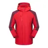 Chaqueta Exterior a Prueba de Viento, Impermeable y Cálida Tres en Uno para Otoño e Invierno para Hombres y Mujeres, Juego de Dos Piezas, Uniforme Escolar, Chaqueta de Montañismo, Estampada
