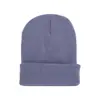 Comercio Transfronterizo Acrílico Puro Informal Invierno Gorro de Esquí Doble Capa Tejido Gorro Beanie Sin Visera Cálido de Invierno