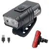 Luz Delantera Dual T6 para Bicicleta, Ciclismo en Bicicleta de Montaña Carga USB Iluminación de Advertencia Roja Faro LED Doble